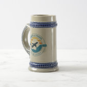 Erstellen Sie Ihr eigenes Blau/Grau 22 oz Bierglas (Vorderseite Links)