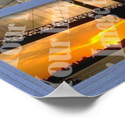 Erstellen Sie Ihr eigenes blaues 4-Pane-Fenster-Po Poster (Ecke)