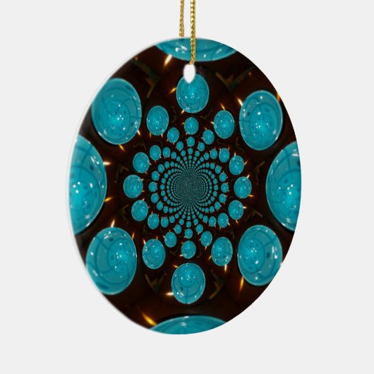 Erstellen Sie Ihr eigenes blaues Licht Kaleidoskop Keramik Ornament (Rechts)
