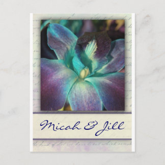 Erstellen Sie Ihr eigenes blaues Orchideendesign Postkarte