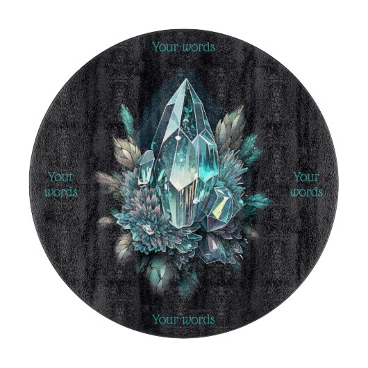Erstellen Sie Ihr eigenes Blue Crystal Altar Board Schneidebrett (Vorderseite)