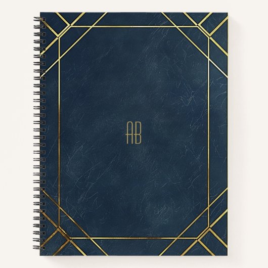 Erstellen Sie Ihr eigenes Blue & Gold Notebook Notizblock (Vorderseite)