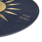Erstellen Sie Ihr eigenes Blue & Gold Sun Mandala Schneidebrett (Ecke)