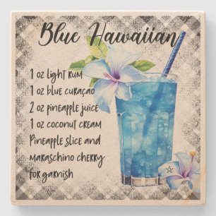 Erstellen Sie Ihr eigenes Blue Hawaiian Cocktail-R Steinuntersetzer