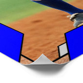 Erstellen Sie Ihr eigenes Blue Sports Foto Poster (Ecke)