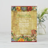 Erstellen Sie Ihr eigenes Blumendinner-Party Einla Einladung (Stehend Vorderseite)