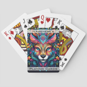 Erstellen Sie Ihr eigenes Boho Floral Alpha Fox To Spielkarten