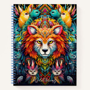 Erstellen Sie Ihr eigenes Boho Tribal Wolf-Noteboo Notizblock