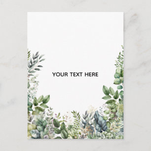 Erstellen Sie Ihr eigenes botanisches Design Ankündigungspostkarte