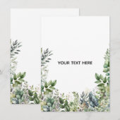 Erstellen Sie Ihr eigenes botanisches Design Einladung (Vorne/Hinten)