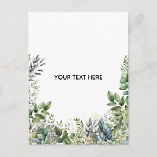 Erstellen Sie Ihr eigenes botanisches Design Feiertagspostkarte