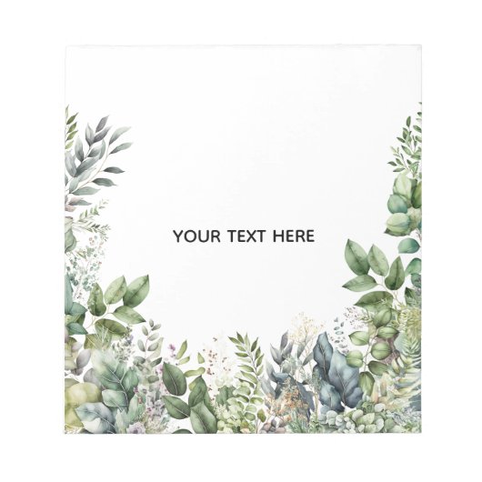 Erstellen Sie Ihr eigenes botanisches Design Notizblock (Vorderseite)