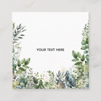 Erstellen Sie Ihr eigenes botanisches Design Quadratische Visitenkarte