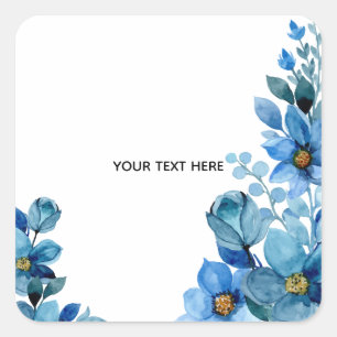 Erstellen Sie Ihr eigenes botanisches Design Quadratischer Aufkleber