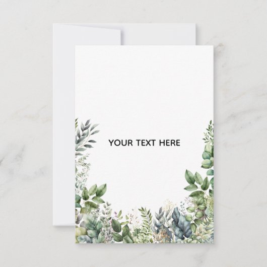 Erstellen Sie Ihr eigenes botanisches Design RSVP Karte (Vorderseite)