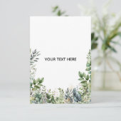 Erstellen Sie Ihr eigenes botanisches Design RSVP Karte (Stehend Vorderseite)