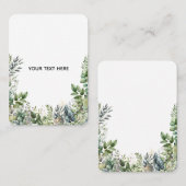 Erstellen Sie Ihr eigenes botanisches Design Visitenkarte (Vorne/Hinten)