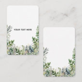 Erstellen Sie Ihr eigenes botanisches Design Visitenkarte (Vorne/Hinten)