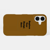 Erstellen Sie Ihr eigenes Braun iPhone 16 Hülle (Rückseite (Horizontal))