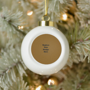 Erstellen Sie Ihr eigenes Braun Keramik Kugel-Ornament