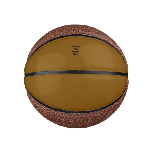 Erstellen Sie Ihr eigenes Braun Mini Basketball (Vorderseite)
