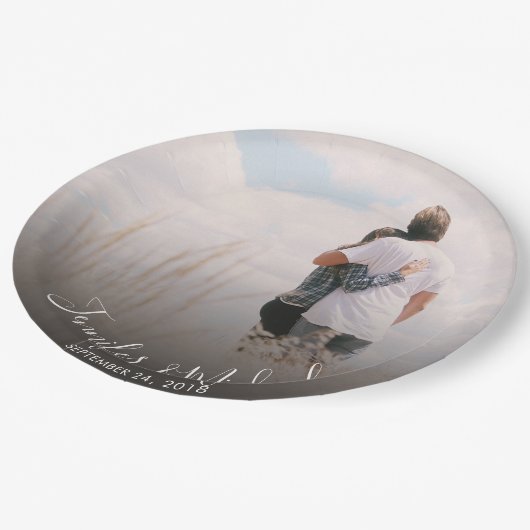 Erstellen Sie Ihr eigenes Braut- und Gräuelhochzei Pappteller (Schrägansicht)