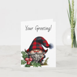 Erstellen Sie Ihr eigenes Buffalo Karierten Weihna Feiertagskarte