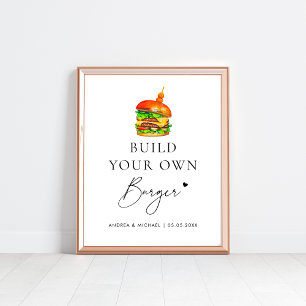 Erstellen Sie Ihr eigenes Burger-Bar Wedding-Zeich Poster