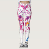 Erstellen Sie Ihr eigenes Butterfly Floral Kleidun Leggings (Vorderseite)