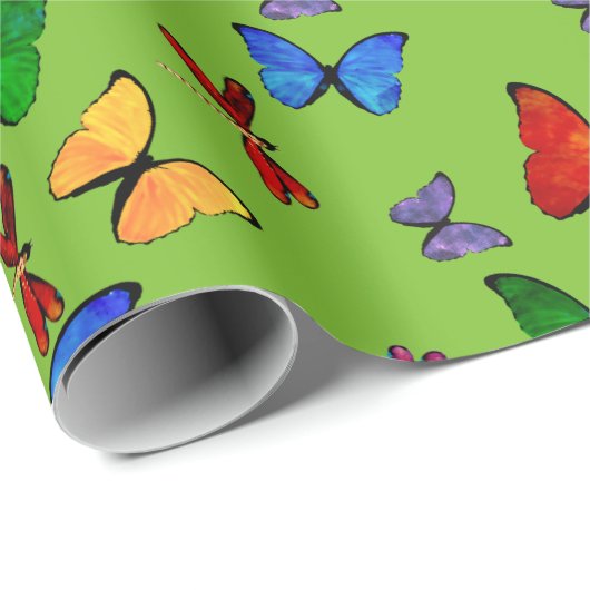 Erstellen Sie Ihr eigenes Butterfly-Party-Wrapper Geschenkpapier (Rolleneckpunkt)