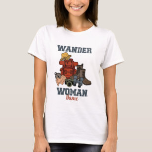 Erstellen Sie Ihr eigenes Camping für die Frau. T-Shirt