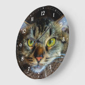 Erstellen Sie Ihr eigenes Cat-Foto - Fluffy Tabby  Große Wanduhr (Winkel)
