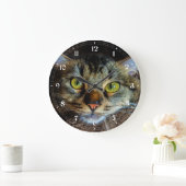 Erstellen Sie Ihr eigenes Cat-Foto - Fluffy Tabby  Große Wanduhr (Zuhause)