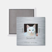 Erstellen Sie Ihr eigenes Cat Foto Memorial Grau Magnet (Vorderseite/Rückseite)