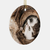Erstellen Sie Ihr eigenes - Cat-Nickerchen Keramik Ornament (Rechts)