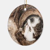 Erstellen Sie Ihr eigenes - Cat-Nickerchen Keramik Ornament (Links)
