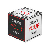 Erstellen Sie Ihr eigenes - Checked Buffalo Karier Würfel (Rückseite Schrägansicht)