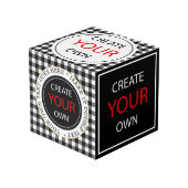 Erstellen Sie Ihr eigenes - Checked Buffalo Karier Würfel (Vorderseite Schrägansicht)