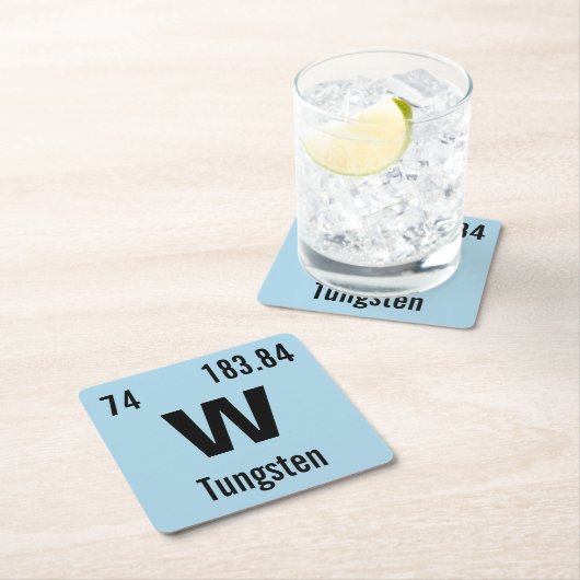 Erstellen Sie Ihr eigenes Chemieelement Rechteckiger Pappuntersetzer (Vor Ort)