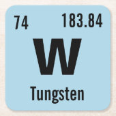 Erstellen Sie Ihr eigenes Chemieelement Rechteckiger Pappuntersetzer (Vorderseite)