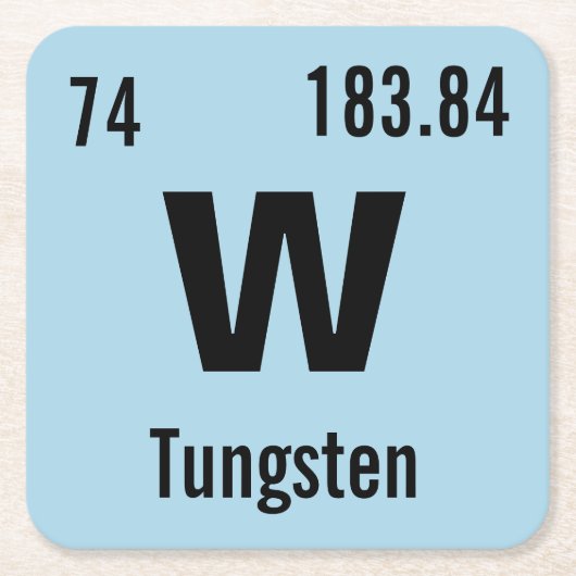 Erstellen Sie Ihr eigenes Chemieelement Rechteckiger Pappuntersetzer (Vorderseite)