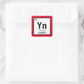 Erstellen Sie Ihr eigenes chemisches Element Quadratischer Aufkleber (Tasche)