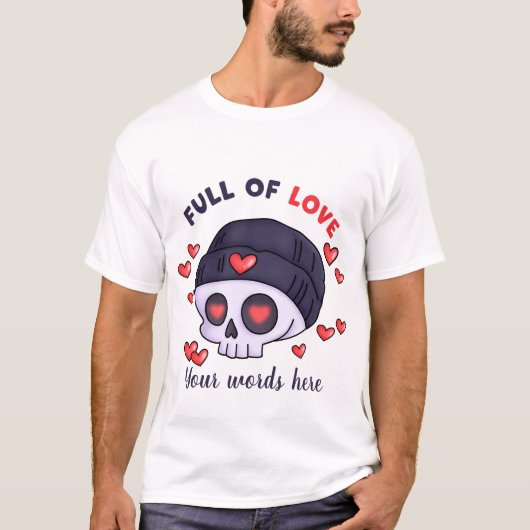 Erstellen Sie Ihr eigenes Chibi Skull Valentine T-Shirt (Vorderseite)