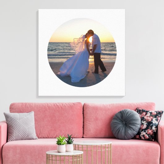 Erstellen Sie Ihr eigenes Circle Shape Wedding Fot Leinwanddruck (Insitu (Wohnzimmer))