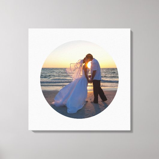 Erstellen Sie Ihr eigenes Circle Shape Wedding Fot Leinwanddruck (Vorderseite)