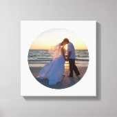 Erstellen Sie Ihr eigenes Circle Shape Wedding Fot Leinwanddruck (Vorderseite)