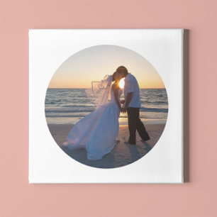 Erstellen Sie Ihr eigenes Circle Shape Wedding Fot Leinwanddruck