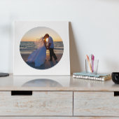 Erstellen Sie Ihr eigenes Circle Shape Wedding Fot Leinwanddruck
