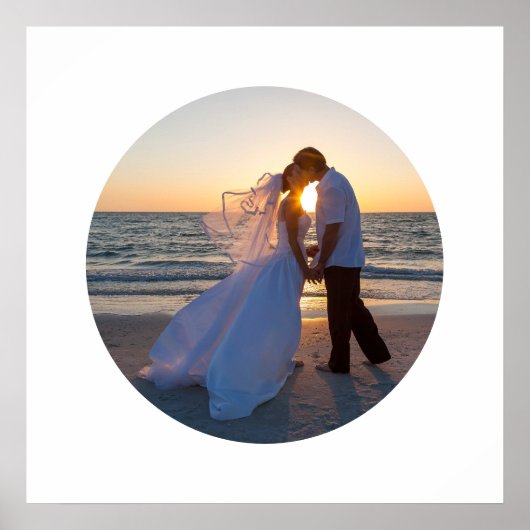 Erstellen Sie Ihr eigenes Circle Shape Wedding Fot Poster (Vorne)