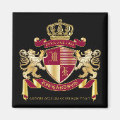 Erstellen Sie Ihr eigenes Coat von Arms Red Gold L Magnet (Vorne)